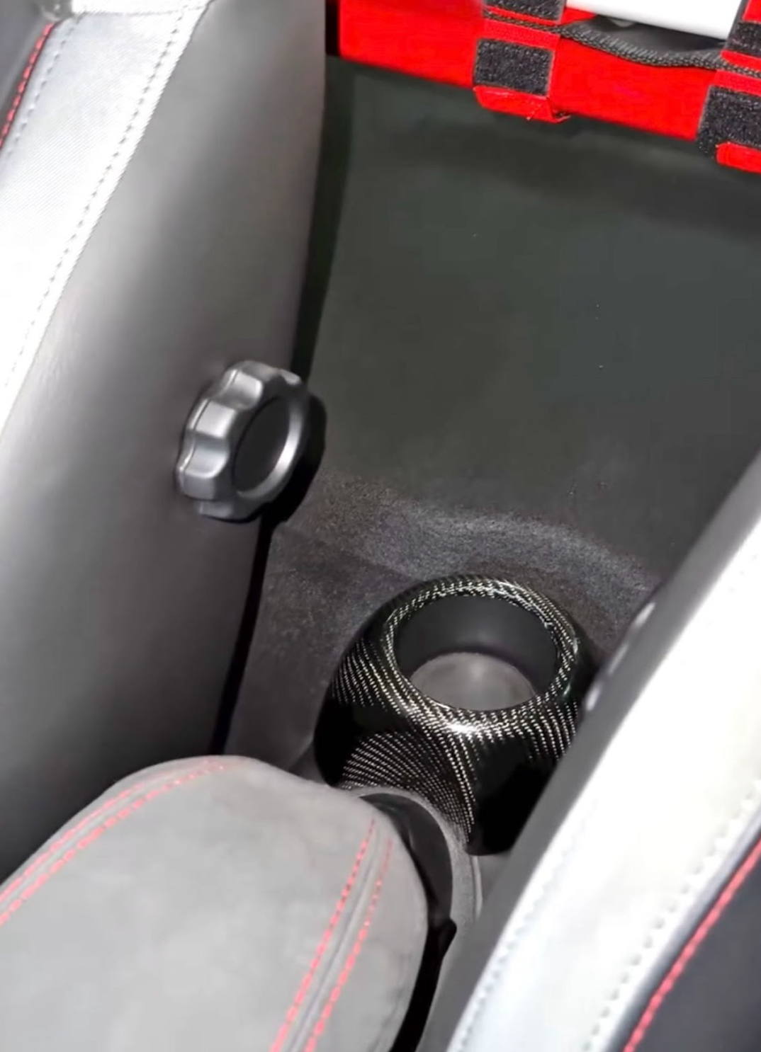 Carbon Fiber Rear Cup Holder Cover Trim for F5X MINI Cooper
