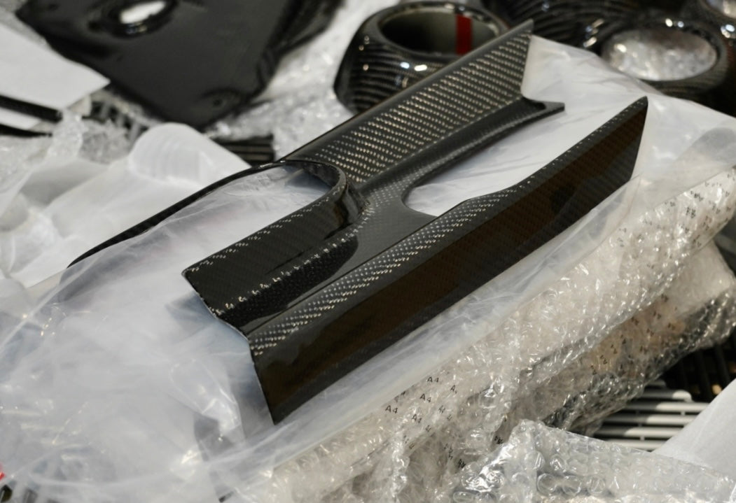 Carbon Fiber Handbrake Panel Decorative Trim For F5X MINI Cooper