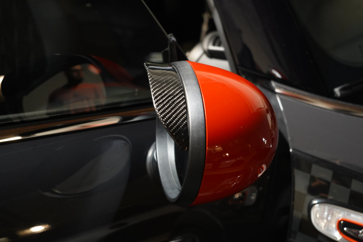 (Set of 2) Carbon Fiber Mirror Rain Guard For F5X MINI
