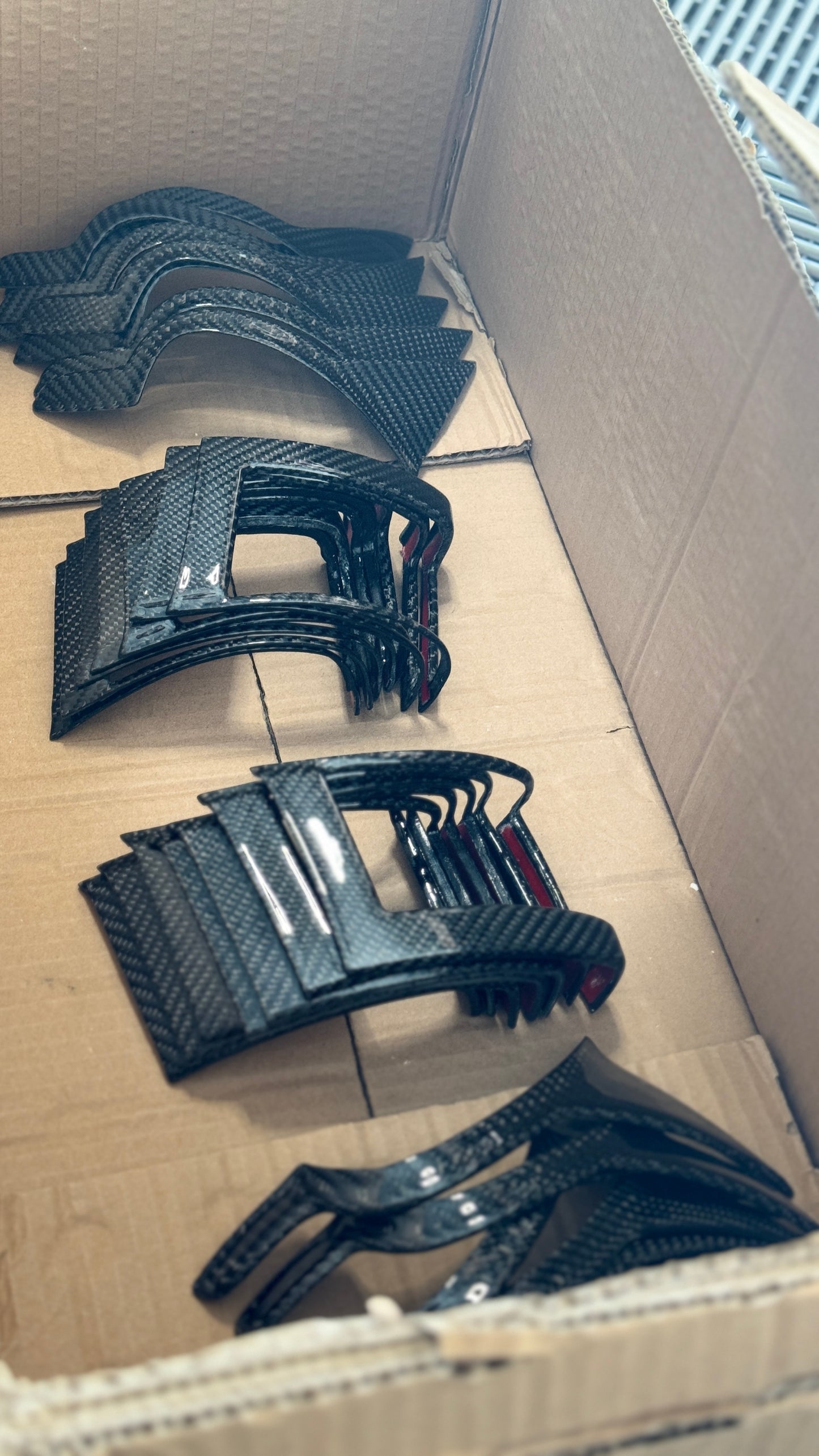 (Set of 4) Carbon Fiber Center Vent Frame Cover Trim For F5X MINI Cooper